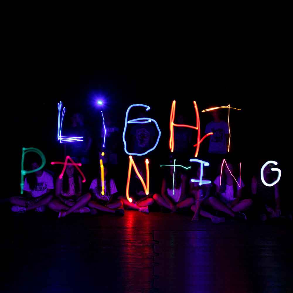 Light painting in writing