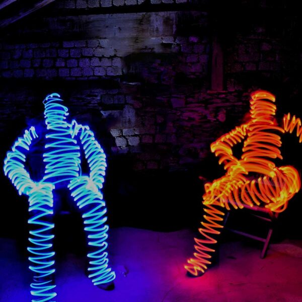 Bandage body made with light painting