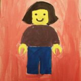 lego figurine kids painting