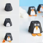 Penguin Egg Carton Figurine