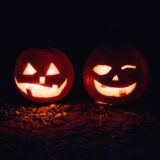 laughing halloween pumpkins